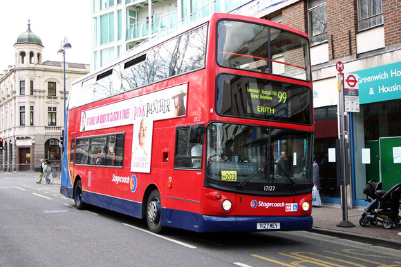 Route 99, Stagecoach London 17127, V127MEV, Woolwich