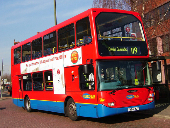 Route 119, Metrobus 497, YN54AJY, Bromley