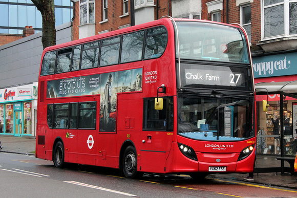 Route 27, London United RATP, ADH44, YX62FSE, Chiswick High Road