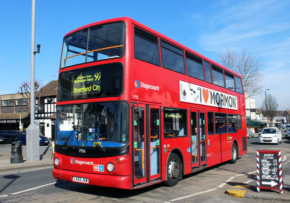 Route 97, Stagecoach London 17936, LX53JXW, Chingford Station