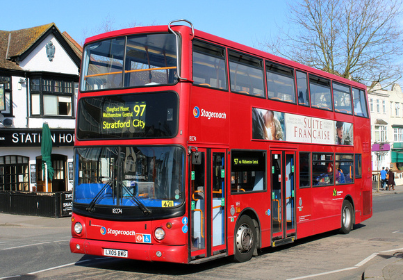 Route 97, Stagecoach London 18274, LX05BWG, Chingford Station