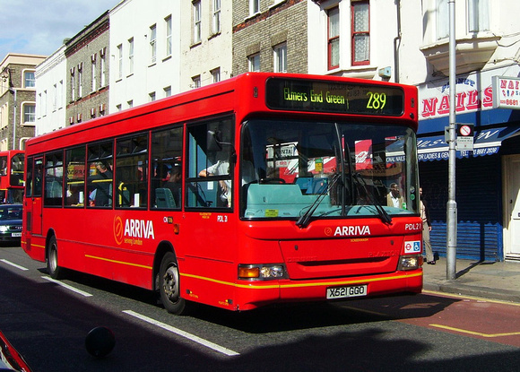 Route 289, Arriva London, PDL21, X521GGO, Croydon