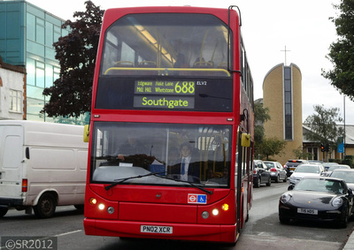 Route 688, Sullivan Buses, ELV2, PN02XCR, Mill Hill, Taken By George Reed