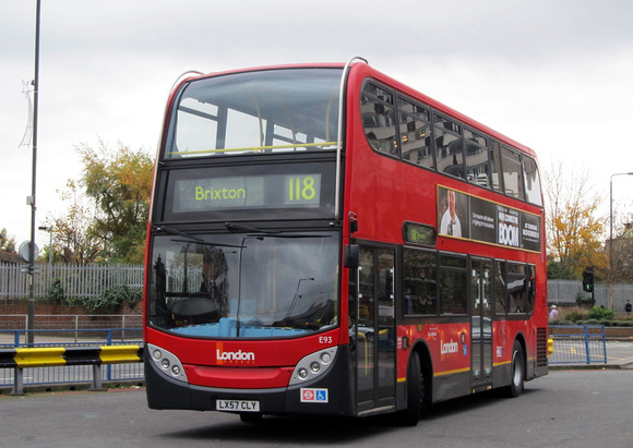 Route 118, London General, E93, LX57CLY, Morden