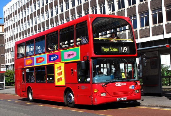 Route 119, Metrobus 447, YV03RBF, Croydon