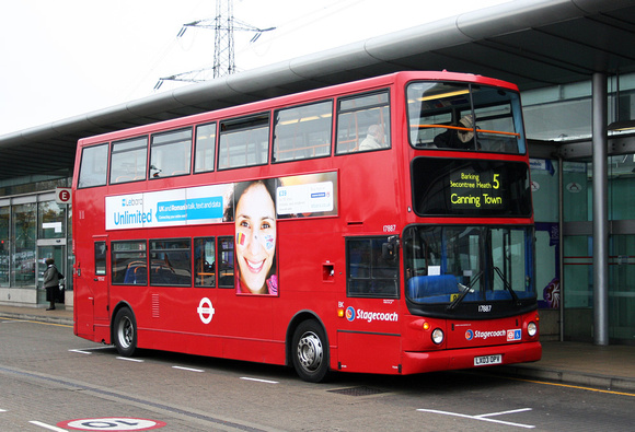 Route 5, Stagecoach London 17887, LX03OPV, Canning Town