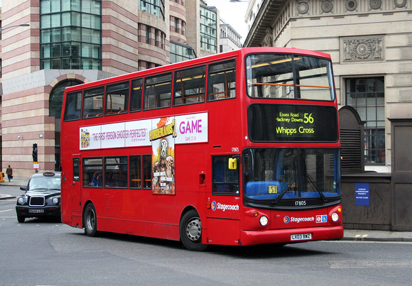 Route 56, Stagecoach London 17805, LX03BWZ, Bank