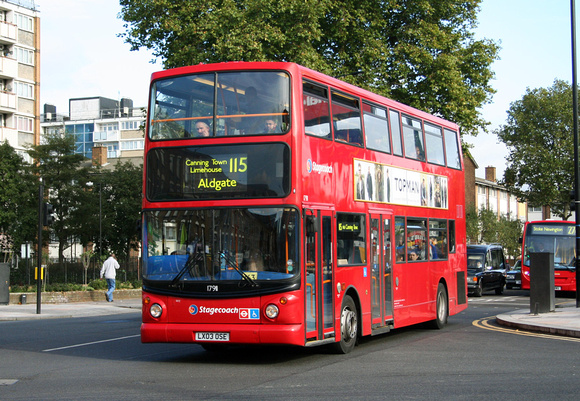 Route 115, Stagecoach London 17911, LX03OSE, Canning Town