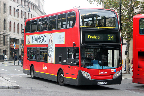 Route 24, London General, E76, LX57CKE, Trafalgar Square