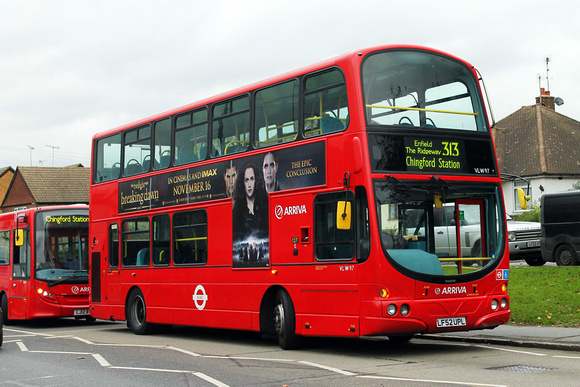 Route 313, Arriva London, VLW97, LF52UPL, Chingford