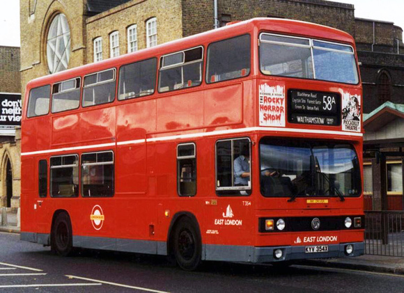 Route 58A, East London Buses, T354, KYV354X