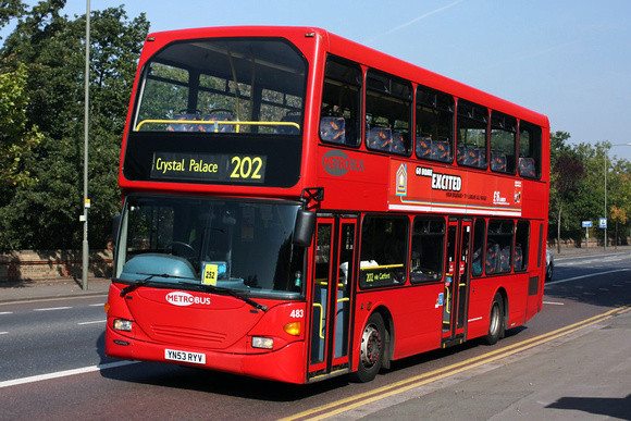 Route 202, Metrobus 483, YN53RYV, Crystal Palace