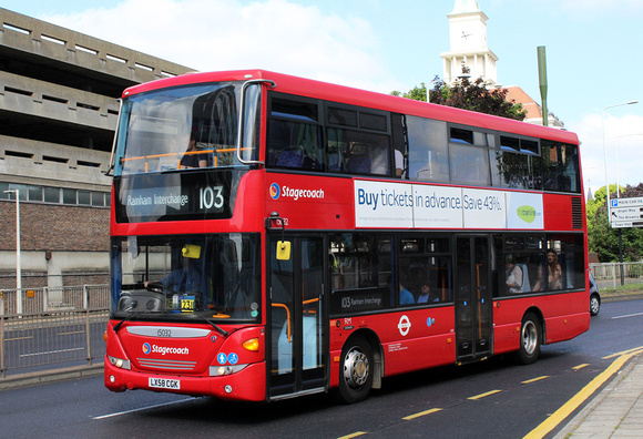 Route 103, Stagecoach London 15032, LX58CGK, Romford
