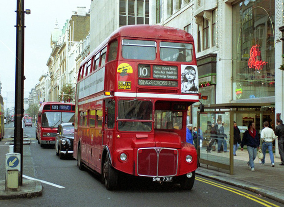 Route 10, London Transport, RML2731, SMK731F, Oxford Street