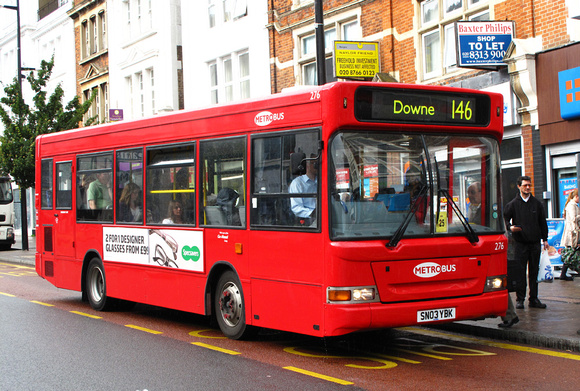 Route 146, Metrobus 276, SN03YBK, Bromley South