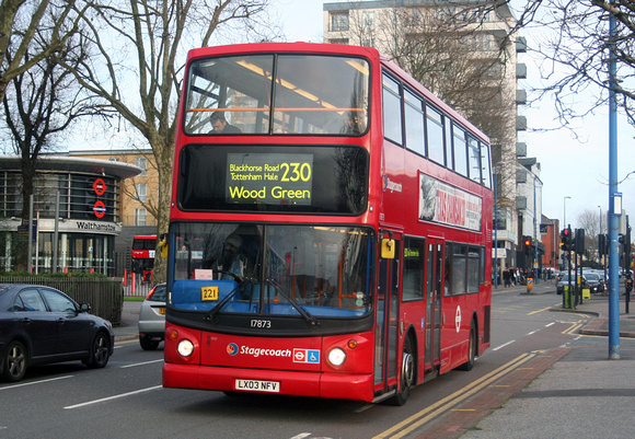 Route 230, Stagecoach London 17873, LX03NFV, Walthamstow
