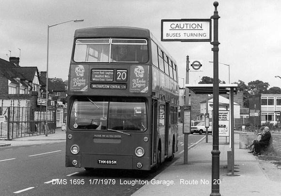 Route 20, London Transport, DMS1695, THM695M, Loughton