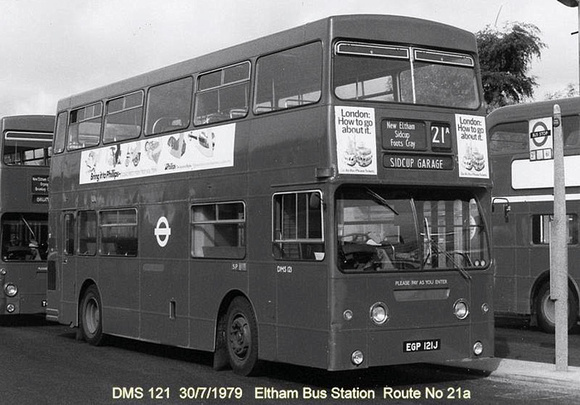 Route 21A, London Transport, DMS121, EGP121J, Eltham