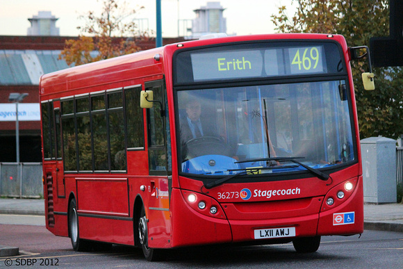 Route 469, Stagecoach London 36272, LX11AWJ, Plumstead