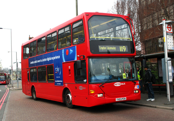Route 119, Metrobus 438, YV03PZH, Bromley