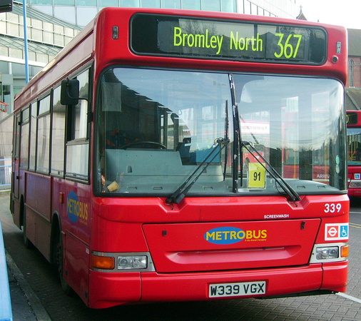 Route 367, Metrobus 339, W339VGX, Croydon