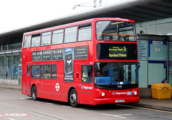 Route 5, Stagecoach London 17583, LV52HFR, Canning Town