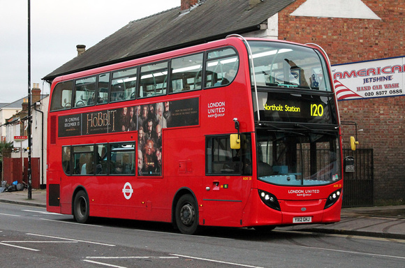 Route 120, London United RATP, ADE28, YX12GHJ, Hounslow