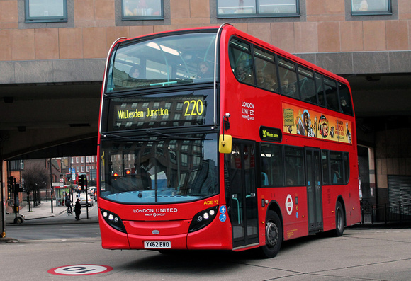 Route 220, London United RATP, ADE73, YX62BWO, Hammersmith