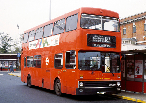 Route 183, London Transport, M205, BYX205V, Golders Green