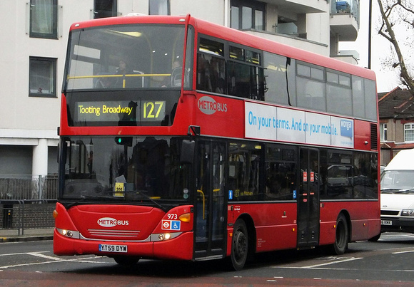 Route 127, Metrobus 973, YT59DYW, Tooting