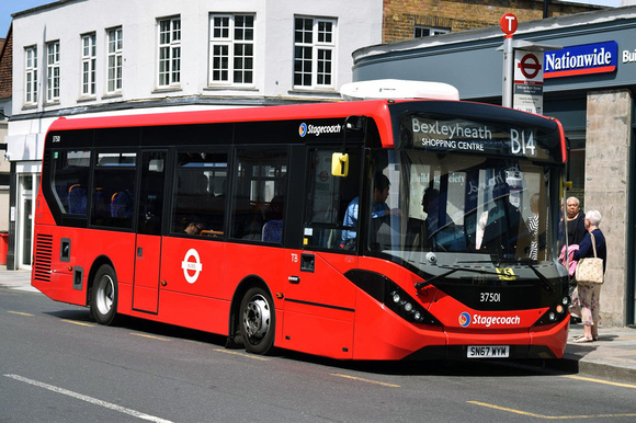 Route B14, Stagecoach London 37501, SN67WYM, Sidcup