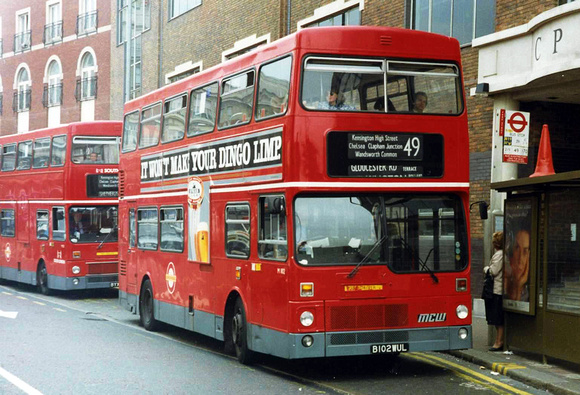 Route 49, South London Buses, M1102, B102WUL, Clapham Junction