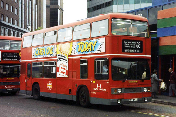 Route 68, South London Buses, T547, KYV547X, West Croydon