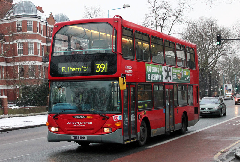 London Bus Routes - Route 391: Fulham, Sands End - Richmond - Route 391 ...