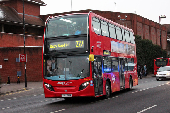 Route 222, London United RATP, ADE13, YX12FNU, Hounslow