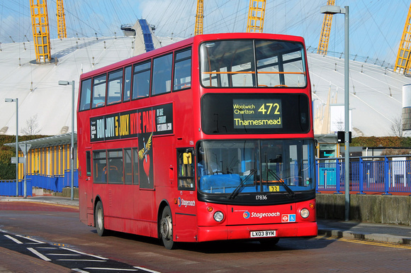 Route 472, Stagecoach London 17836, LX03BYM, North Greenwich