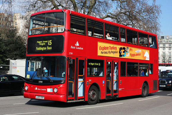 route 15 london bus map