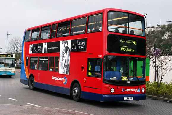 Route 96, Stagecoach London 17952, LX53JYR, Bluewater
