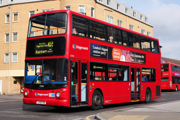 Route 103, Stagecoach London 17394, LX51FHN, Romford