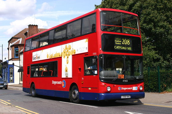 Route 208, Stagecoach London 17355, X398NNO, Orpington