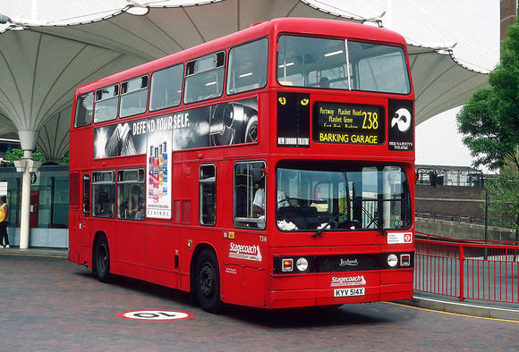 Route 238, Stagecoach London, T514, KYV514X, Stratford