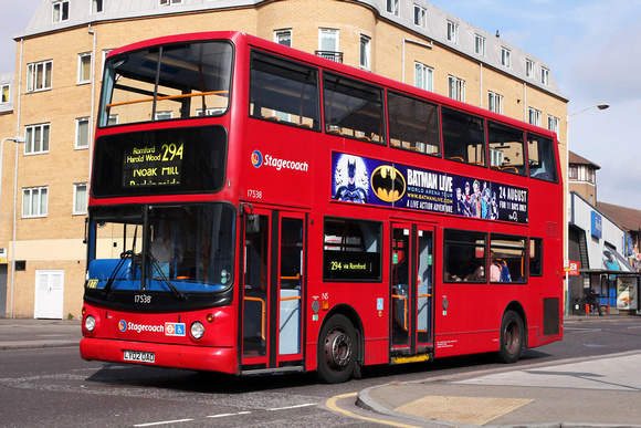 Route 294, Stagecoach London 17538, LY02OAD, Romford