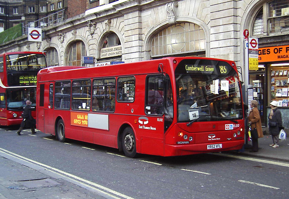 Route 185, East Thames Buses, ELS12, YR52VFL, Victoria
