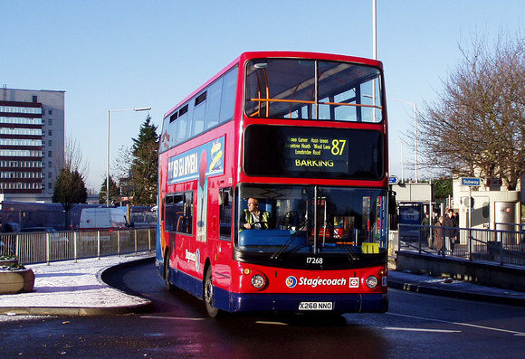 Route 87, Stagecoach London 17268, X268NNO, Romford