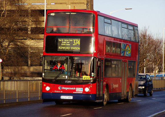Route 374, Stagecoach London 17297, X297NNO, Romford
