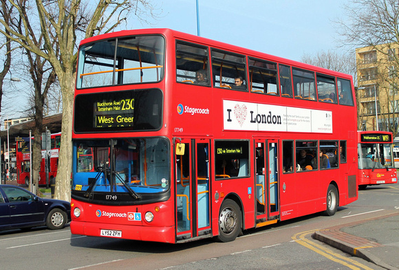 Route 230, Stagecoach London 17749, LY52ZFH, Walthamstow
