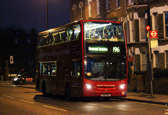 Route 196, Go Ahead London, EH3, LX58DDL, Herne Hill