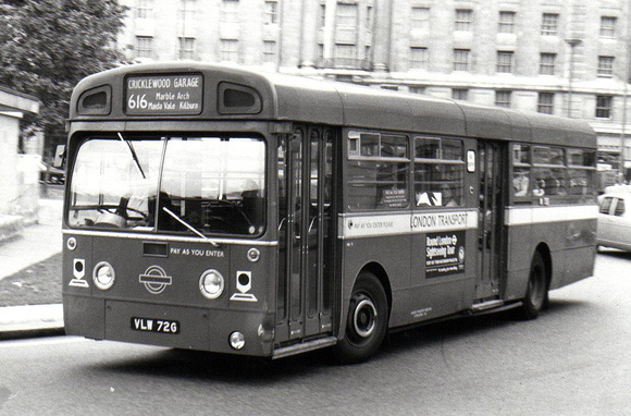 Route 616, London Transport, MBS72, VLW72G, Marble Arch