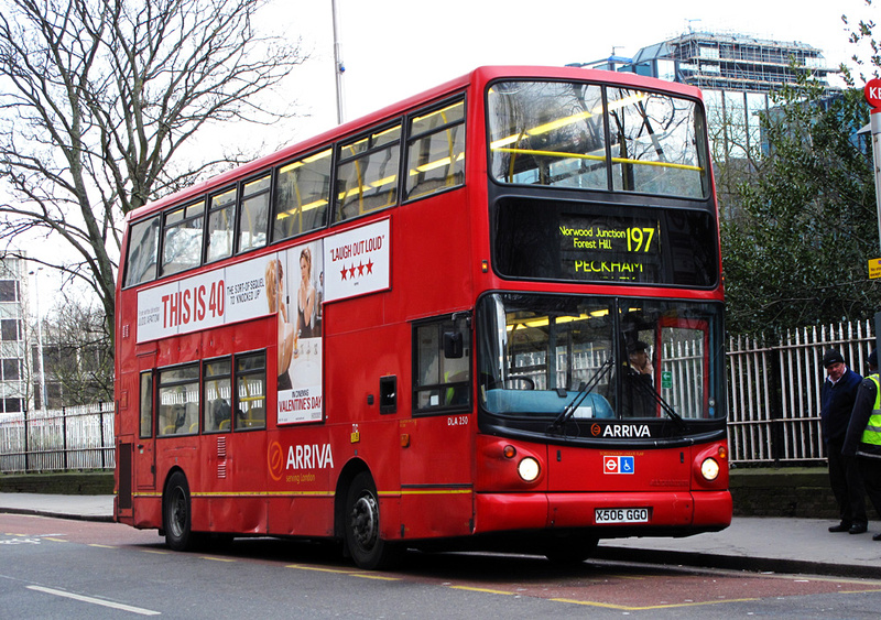 London Bus Routes | Route 197: Croydon Town Centre - Peckham | Route 197, Arriva London, DLA250