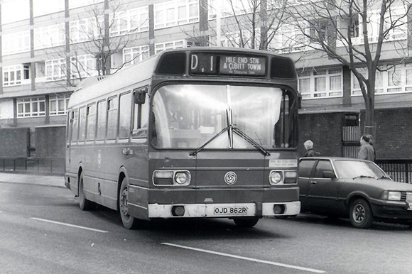 Route D1, London Buses, LS62, OJD862R